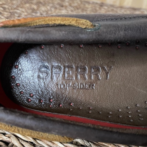 Sperry Topsider Brown Leather Boat Shoe Size 8 - Picture 9 of 10